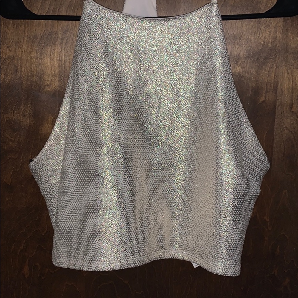 Gold Foil Crop Top